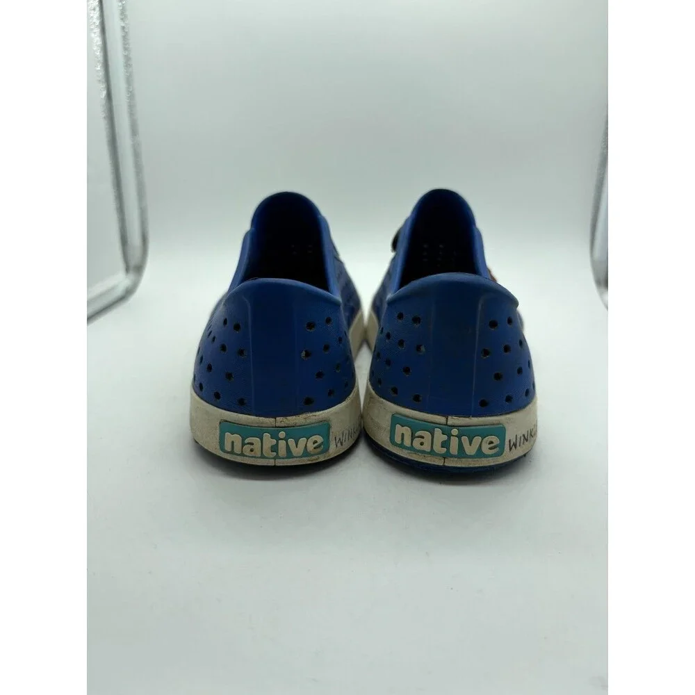 Native Jefferson Shoes Blue White Men's 6 Women's 8 Slip On Water Sneakers